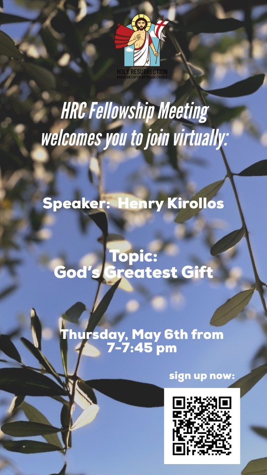 May 6 Fellowship meeting flyer